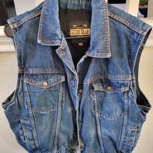 Denim fleece lined Guide Gear vest